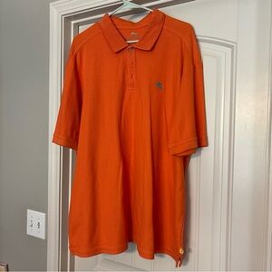 TOMMY BAHAMA MENS SUPIMA COTTON  POLYESTER PIQUE ORANGE POLO SHIRT SIZE XXL/TTG